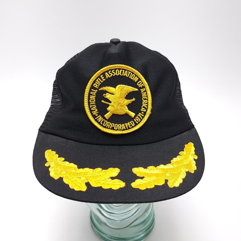 NRA Eagle Patch National Rifle‎ Association Trucker Hat Cap Snap Black USA READ